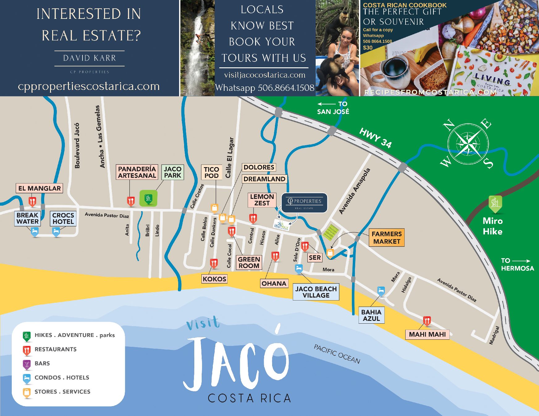 Maps of Jaco, Costa Rica & Central Pacific • Visit Jaco Costa Rica